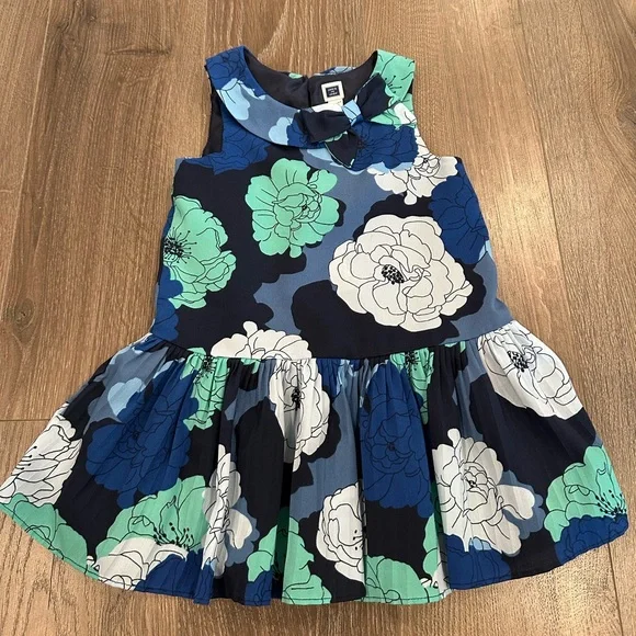 janie and jack blue floral dress Girl Midday Blue Floral Floral Puff Sleeve Dress by Janie and Jack